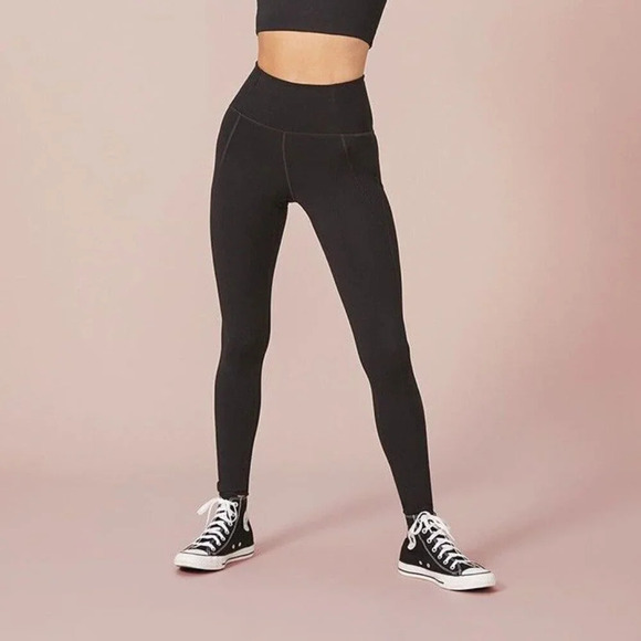 Girlfriend Collective Black High Rise Leggings - Picture 1 of 4